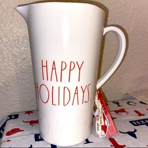 Rae Dunn HAPPY HOLIDAYS pitcher